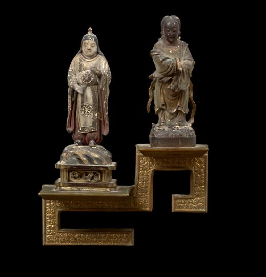 Pair of Chinese Carved and