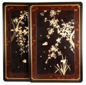 PAIR OF CHINESE CARVED BONE AN