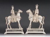 Pair of Chinese carved ivory e