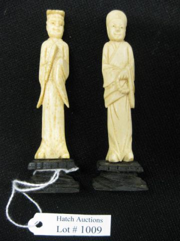 Pair of Chinese Carved Ivory