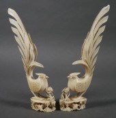 PAIR OF CHINESE CARVED IVORY B
