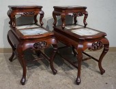 PAIR OF CHINESE CARVED ROSEWOO