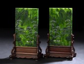 Pair of Chinese Carved "Spinac