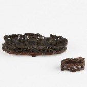 PAIR OF CHINESE CARVED STANDS