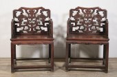 PAIR OF CHINESE CARVED WEDDING