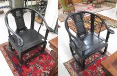 PAIR OF CHINESE CARVED ZITAN W