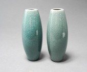 PAIR OF CHINESE CELADON GLAZE
