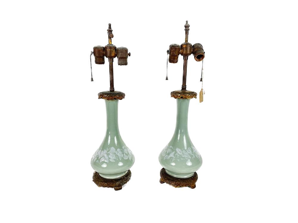 PAIR OF CHINESE CELADON