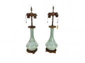 PAIR OF CHINESE CELADON PÂTE-S