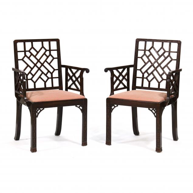 PAIR OF CHINESE CHIPPENDALE STYLE