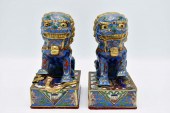 PAIR OF CHINESE CLOISIONNE ENA