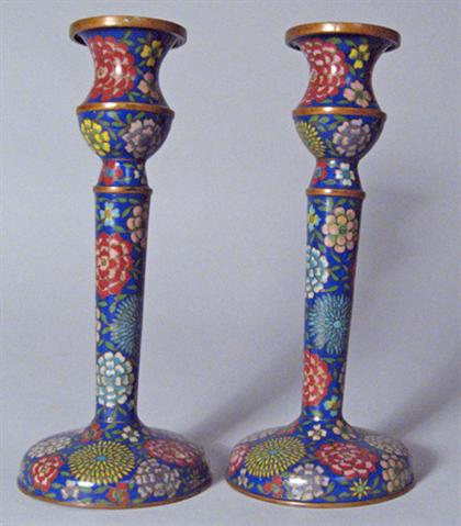 Pair of  Chinese cloisonne