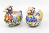 PAIR OF CHINESE CLOISONNE DUCK