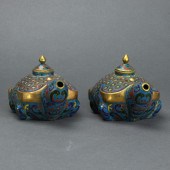 PAIR OF CHINESE CLOISONNE ENAM