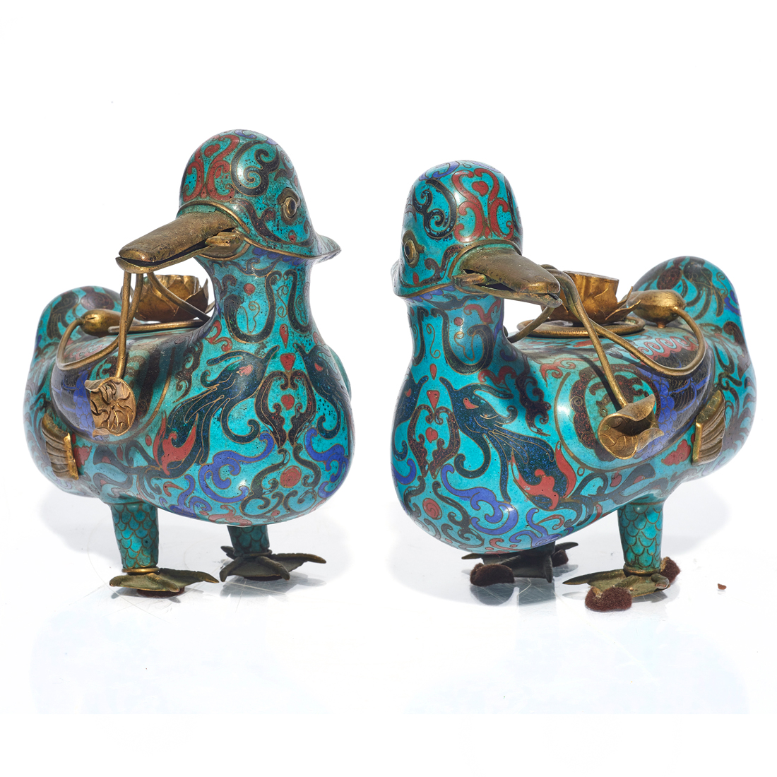 PAIR OF CHINESE CLOISONNE ENAMEL