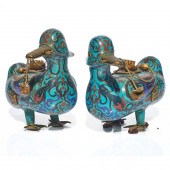 PAIR OF CHINESE CLOISONNE ENAM