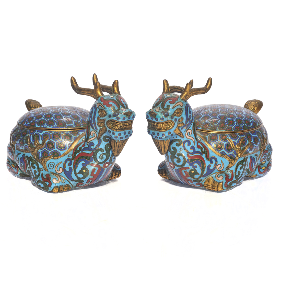 PAIR OF CHINESE CLOISONNE ENAMEL