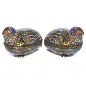 PAIR OF CHINESE CLOISONNE ENAM