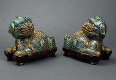 PAIR OF CHINESE CLOISONNE ENAM