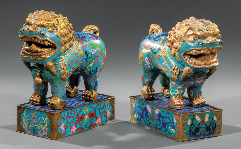 PAIR OF CHINESE CLOISONNE ENAMEL