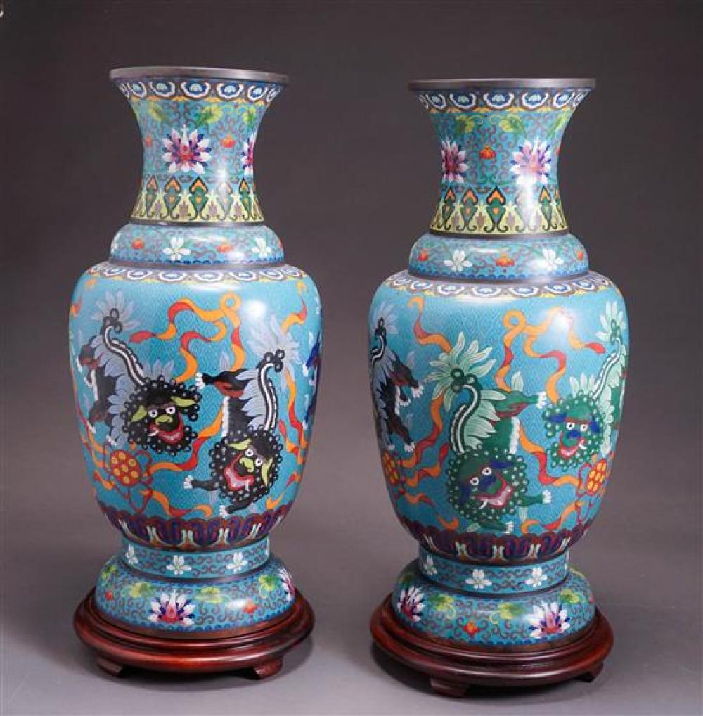 PAIR OF CHINESE CLOISONNé ENAMEL
