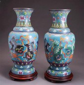 PAIR OF CHINESE CLOISONNé ENAM