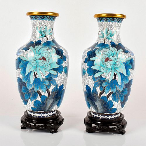 PAIR OF CHINESE CLOISONNE ENAMEL