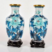 PAIR OF CHINESE CLOISONNE ENAM