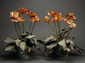PAIR OF CHINESE CLOISONNE ENAM
