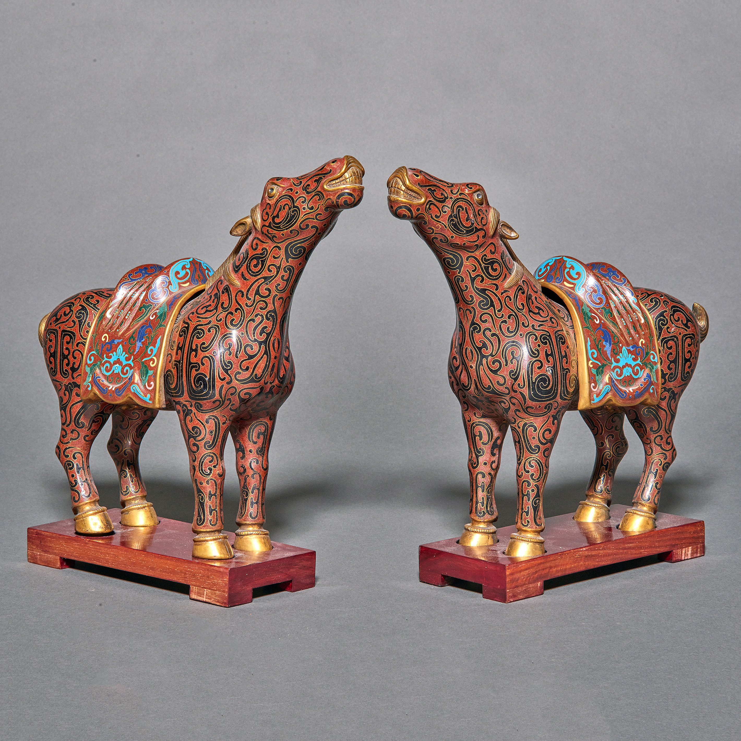 PAIR OF CHINESE CLOISONNE ENAMEL