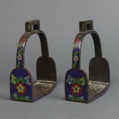 PAIR OF CHINESE CLOISONNE ENAM