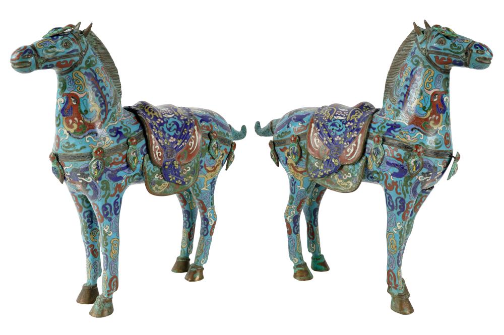 PAIR OF CHINESE CLOISONNE