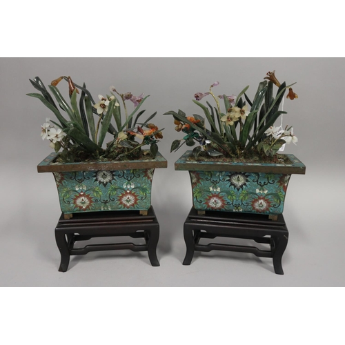 Pair of Chinese cloisonné