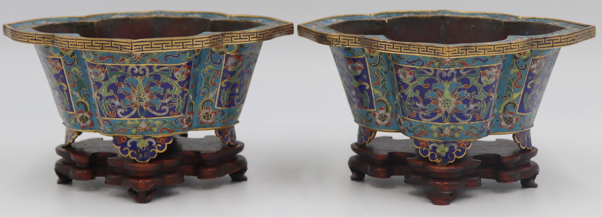 PAIR OF CHINESE CLOISONNE