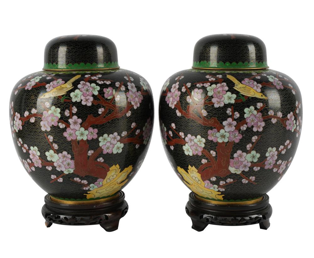 PAIR OF CHINESE CLOISONNE