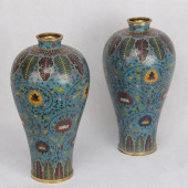 PAIR OF CHINESE CLOISONNE MEIP