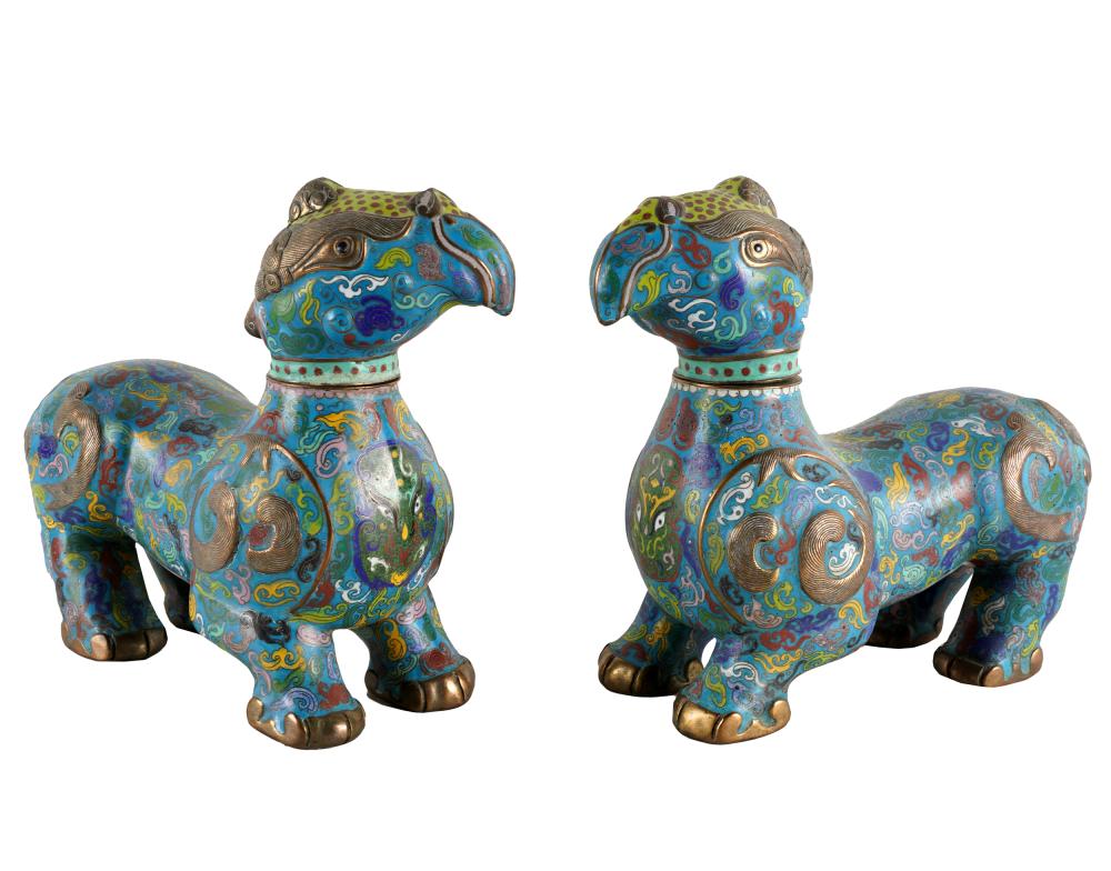 PAIR OF CHINESE CLOISONNE