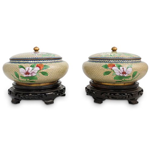 PAIR OF CHINESE CLOISONNE