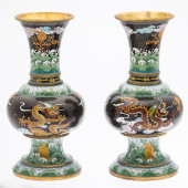PAIR OF CHINESE CLOISONNE VASE