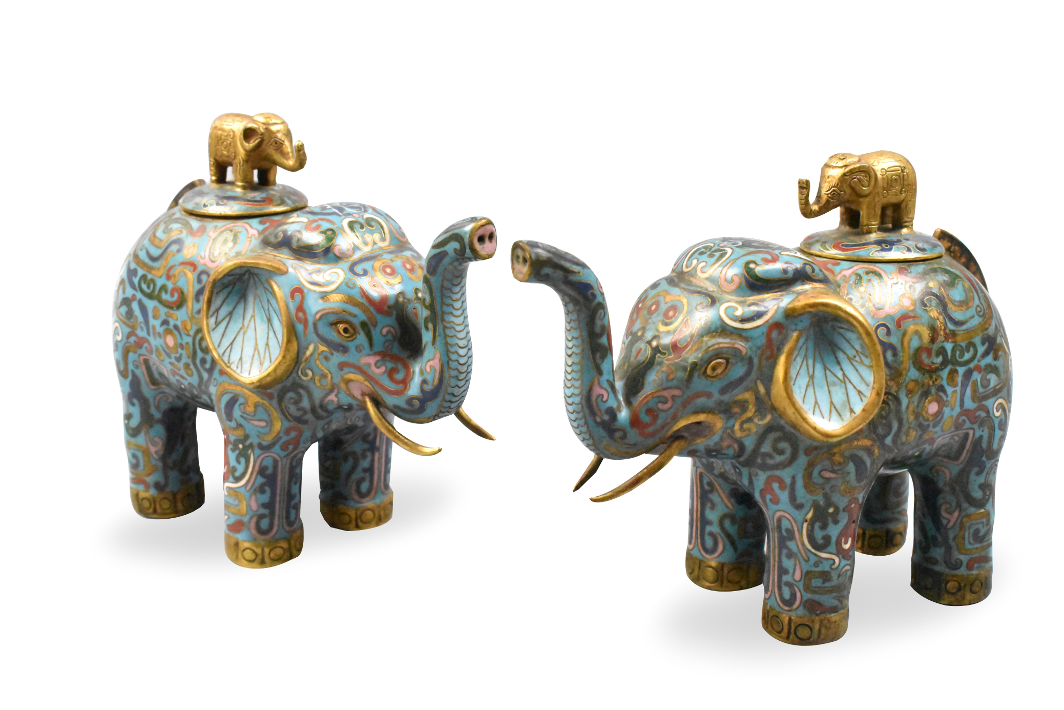 PAIR OF CHINESE CLOISSONE