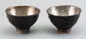 PAIR OF CHINESE COCONUT SHELL