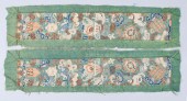 PAIR OF CHINESE COUNTED STITCH