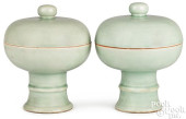 PAIR OF CHINESE COVERED CELADO