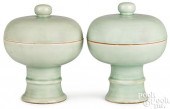 PAIR OF CHINESE COVERED CELADO