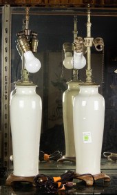 PAIR OF CHINESE DEHUA VASES AS