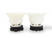 PAIR OF CHINESE DEHUA WHITE GL