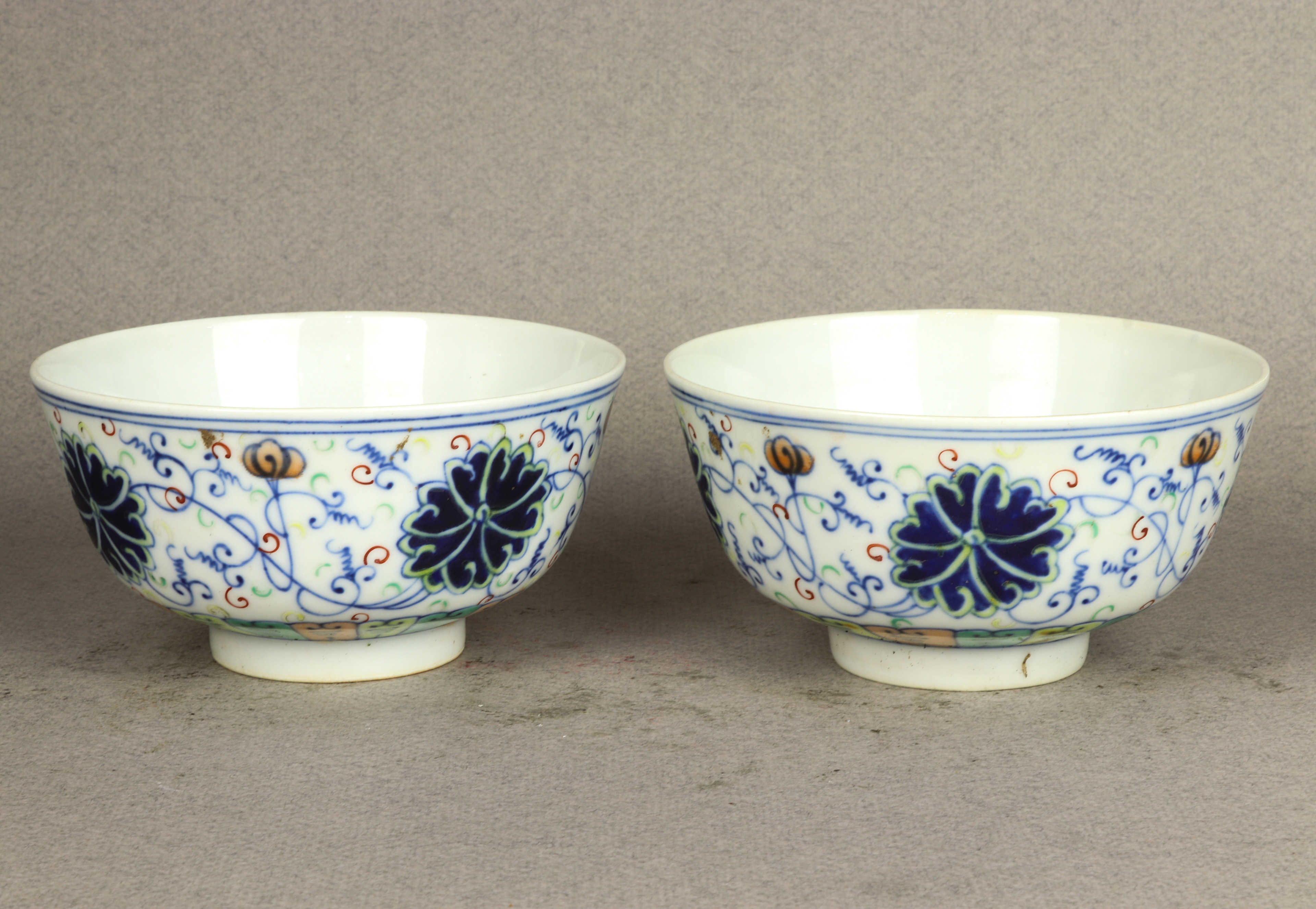 PAIR OF CHINESE DOUCAI LOTUS