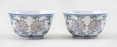 PAIR OF CHINESE DOUCAI PORCELA