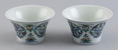 PAIR OF CHINESE DOUCAI PORCELA