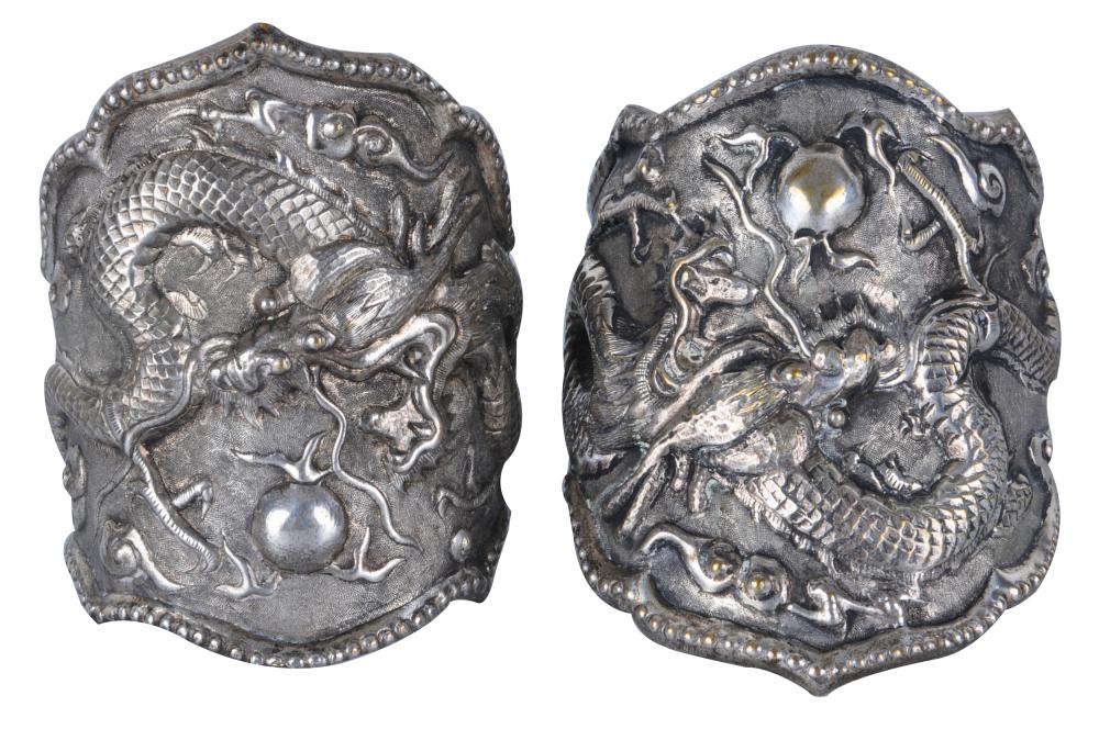 PAIR OF CHINESE DRAGON ARM